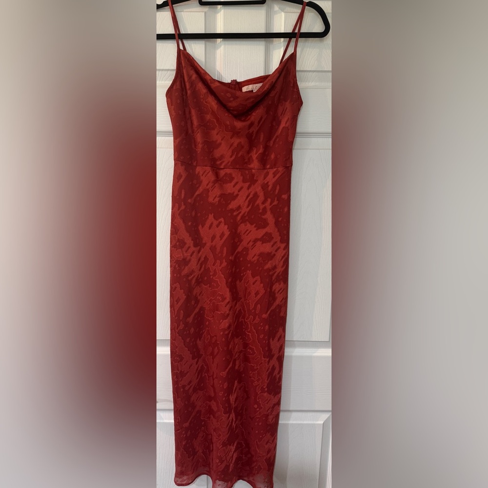 BHLDN Kinsey Midi Dress size 4, cinnamon color.